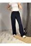 Women's Palazzo Ribbed Stitching High Waist Pants