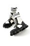 Women's Genuine Leather Boots Black White - 4