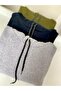 Kapüşonlu Regular Basic Sweatshirt Polar Kazak Gri Renk - 3