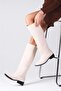 Parley Beige Color Zipperless, Thin Faux Fur Lined Women's Boots - 5