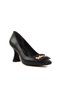 312181   Black Skin Women's Stone Heeled Shoes - 3