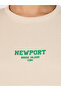 سويت شيرت بقصّة عادية وطبعة شعار New Port - 6
