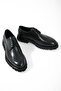 Men's Genuine Leather Black Laced Jurdan Sole Classic Shoes - 3
