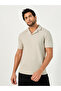 Premium Chevron Textured Knit Revere Collar Relaxed Polo