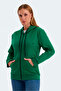 Katya Women's Mint Sweatshirt with Zipper Hood and Pockets - 6