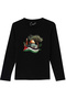 Cotton Lu Palestine Jerusalem Printed Black Long Sleeve Children's T-Shirt