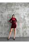 Gathered Short Velvet Dress - 2