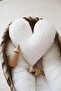 Teddy White Heart Pillow - 4
