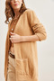 Women's Camel Pocket Soft Textured Beard Cardigan Hrk- 19000320 - 7