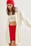 Women's Ecru Pocket Collar Detailed Soft Textured Knitwear Cardigan Hrk- 19000322 - 4
