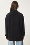 Women's Black Double Breasted Lapel Cashmere Coat Dd01342 - 8