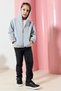 Gray Melange Unisex Hooded Zippered Knitted Cardigan Tkdaw25Hi00001 - 5
