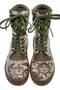 Women's Vegan Leather Khaki Long Boots - Dreams For Dreamers Design - 4