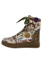 Women's Vegan Leather Khaki Long Boots - Dreams For Dreamers Design - 5