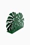 Green Decorative Leaf-Shaped Napkin Holder - Natural-Looking Desktop Napkin Holder 12x4x10 cm - 3