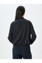 Modal Fabric Blended Stand Collar Pocket Zippered Bomber Seasonal Jacket - 4
