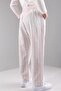 Pocketed Linen Trousers for Girls and Boys with Black Stripes - 4
