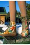 Women's Vegan Leather Multi-Colored Long Boots - Together We Fly Design - 2