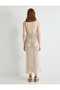 Openwork Midi Dress V Neck Thick Straps - 4