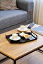 Black Metal Tea & Coffee Tray - Decorative Presentation Tray - Moderna Large - 6
