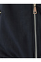 Modal Fabric Blended Stand Collar Pocket Zippered Bomber Seasonal Jacket - 8
