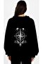 3 Iplık Compass 2 New Oversize Hooded Zipper Sweatshirt - 2