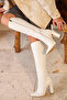 Trooper White Matte 10 cm Women's Boots, Heeled Boots - 7