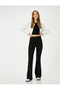 Spanish Leg Trousers Fabric Normal Waist