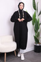 Black Wicker Cord Long Two Yarn Tunic