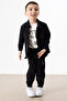 Boys' Parachute Suit with Wolf Embroidered T-Shirt Jacket and Pants 18317 - 4