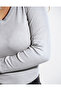 Camisole V-Neck Body Sweatshirt, Ribbed Fabric, Lycra, Gray Melange - 4