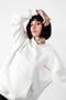 Spectrum Back Printed Oversize Unisex White Hoodie - 4