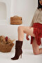 Dione Bellows Brown Suede 10 cm Women's Boots & Bootie, High Heels
