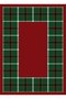Red Green Colored Table Cloth with Ecose Pattern and Christmas Concept - 2