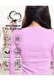Camisole V-Neck Body Sweatshirt, Ribbed Fabric Blouse Lycra, Lilac Badi - 3