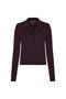 Burgundy Polo Neck Wool Sweater