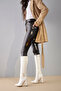 Dream Buckle Detailed White Matte 10 cm Women's Boots, Heeled Boots - 2