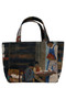 Women's Vegan Multicolor Medium Tote Bag - Family Time Design - 6