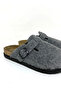 Felt Closed Front Cork Sole Daily Narrow Fit Slippers - 2