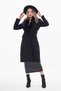 Women's Cashew Coat with Feather Detail on the Collar 245346   -