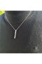 Men's Silver & Black 60cm Long, Stick Steel Necklace - 6