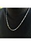 Men's Silver & Gold 3.5 mm Thick, 60 cm Long Steel Necklace - 7