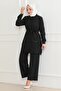 Button Detailed Suit Black 19223 - 3