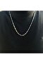 Men's Silver & Gold 3.5 mm Thick, 60 cm Long Steel Necklace - 8