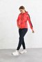 Garni Piping Detail Dusty Rose Diver Tracksuit Set on the Arm - 4