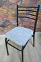 4 Pieces Iron Chair Cover Mid Seat Jacquard Fabric - 2
