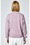 Eco Future Crewneck Croptop Sweatshirt Mor Kadın Sweatshirt - E10007-PS162 - 2