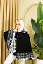 معطف نسائي بطبعة مثلثة وياقة بأزرار - 3