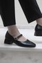 Women's Daily Heeled Buckle Leather Mary Jane Shoes - 3