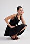 Halter Neck Mini Teresa Dress with Detachable Ribbon Black - 6